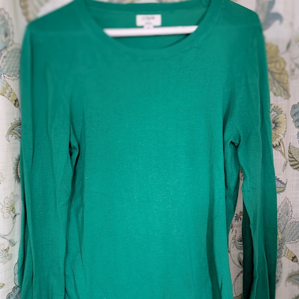 J. Crew Fitted Green Long Sleeve T-Shirt